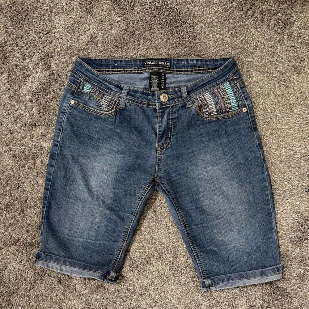 American-vintage Women's Blue and Navy Shorts